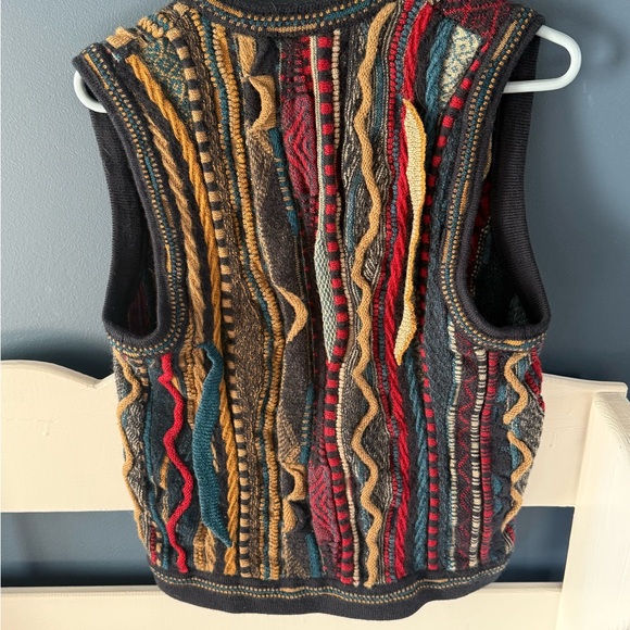 Vintage 90’s Emaroo Australia Men's Multicolor Cardigan Sweater Vest - Picture 7 of 7